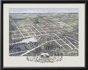 Naperville IL 1869 Restored Map | Vintage City Maps