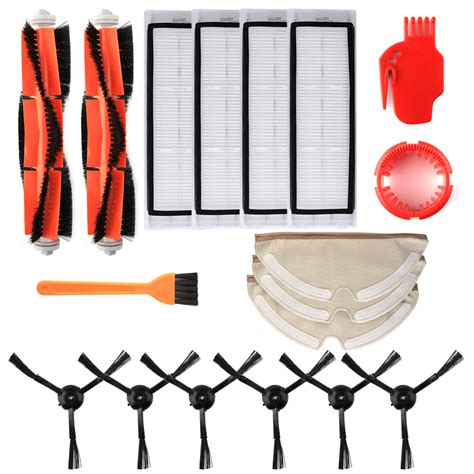 Robotic Vacuum Cleaner Filters Side Brushes Main Brush Kit 18pcs ...