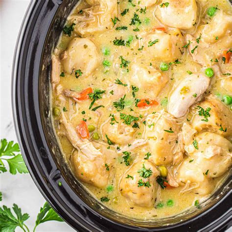 Crockpot Chicken and Dumplings - The Cookie Rookie®