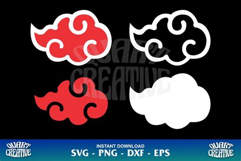 Naruto Akatsuki Cloud SVG - Gravectory