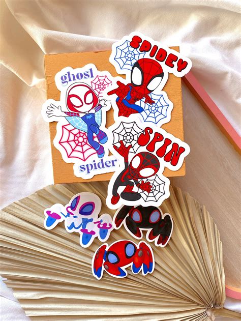 Spidey and His Amazing Friends Stickers Spidey Ghost Spider - Etsy ...