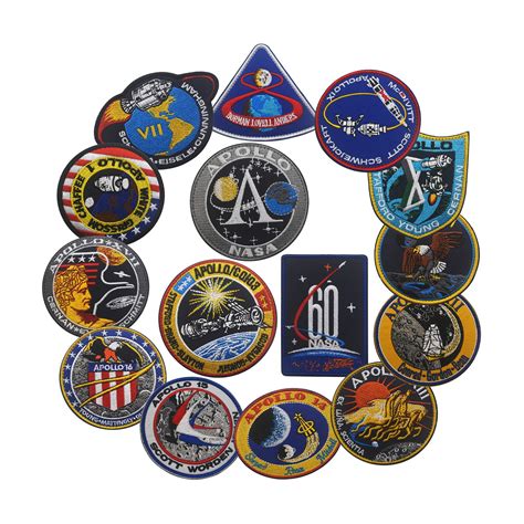 Buy NASA Apollo Mission Patch Set Apollo1,7,8,9,10,11,12,13,14,15,16,17 ...