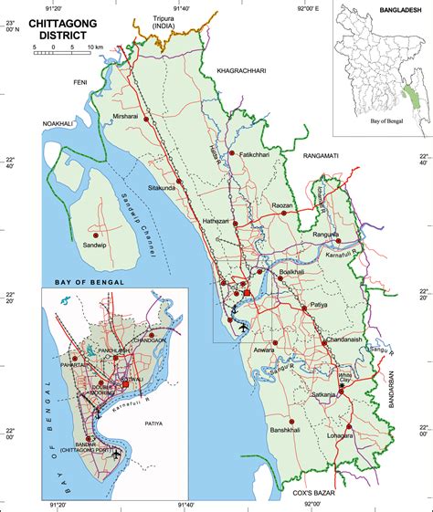 Maps of Bangladesh: Chittagong District