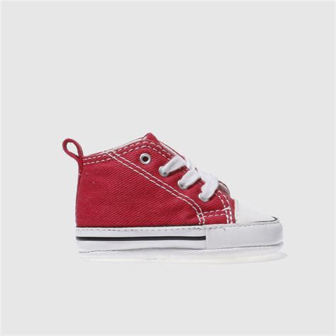 Kids Unisex red converse 1st star crib shoes | schuh