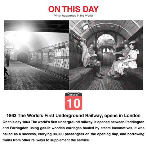 1863, The World's First Underground Railway, opens in London : r/london