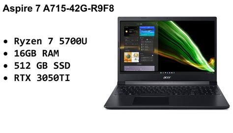 Acer Aspire 7 A715-42G-R9F8, Computers & Tech, Laptops & Notebooks on Carousell