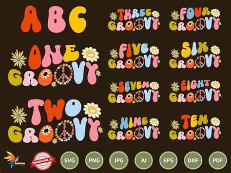 Retro Groovy Svg Png Huge Bundle Groovy Retro Vintage Family - Etsy