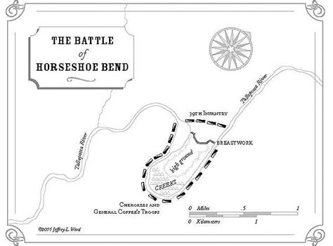 Map of The Battle of Horseshoe Bend