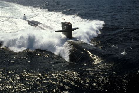 USS Newport News during sea trials. | Submarines, Uss newport news ...