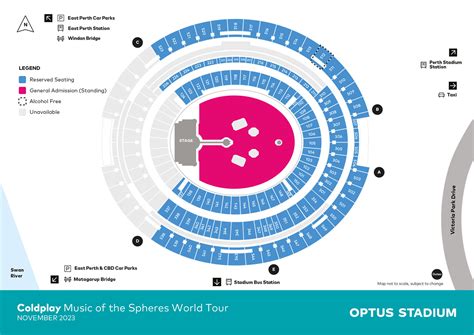 Coldplay Seating Map - Optus Stadium (Perth Stadium) | Austadiums