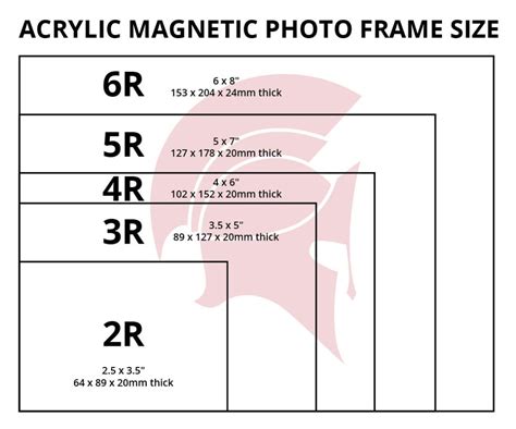 Acrylic Magnetic Photo Frame Free Standing – 2R, 3R, 4R, 5R, 6R Sizes ...