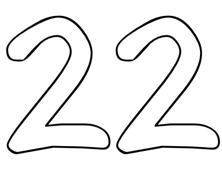 6 Best Images of Printable Number 22 - Blue Number 22, Printable Number 1 and Printable Number 1 ...