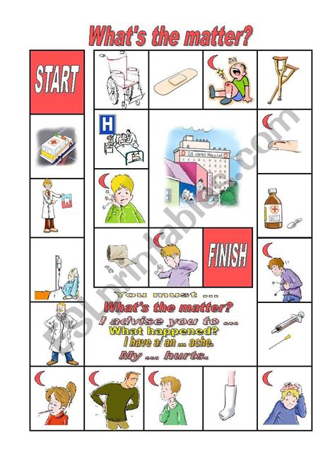 what´s the matter boardgame - ESL worksheet by sassouki