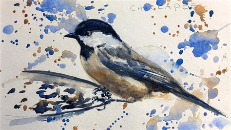 Watercolor Bird Painting Tutorial, Chickadee - YouTube