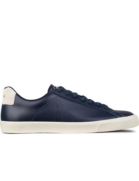 Lyst - Veja Navy Esplar Leather Sneakers in Blue for Men