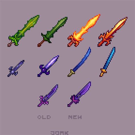 r/Terraria on Twitter: "Remade the Night's Edge and all of the swords needed to craft it in my ...