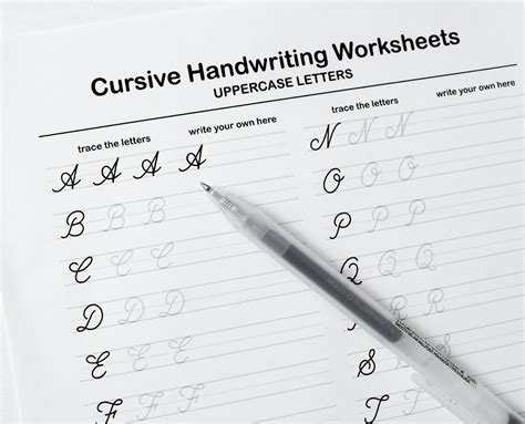 Cursive A Worksheets Printable