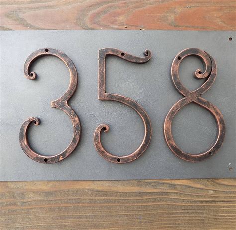 House Number /Black copper / Iron House Numbers 5 inch/Door | Etsy ...