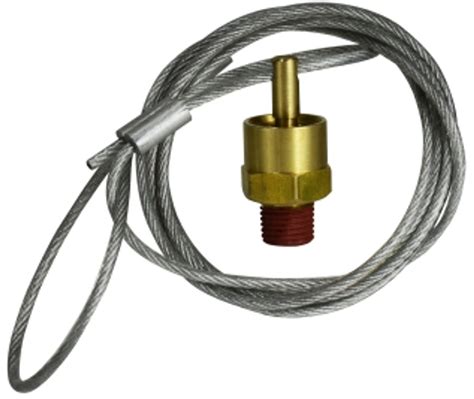 Air Tank Drain Valve Self Sealing w/ Remote Cable AIR TANK VALVE 3 FT CABLE - 39597 | IMS Bolt