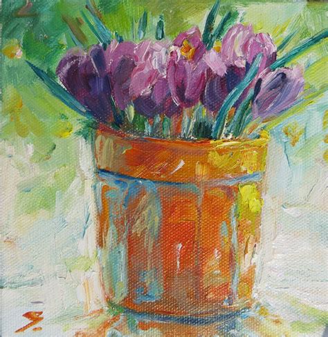 Purple Crocus | Painting, Art, Crocus