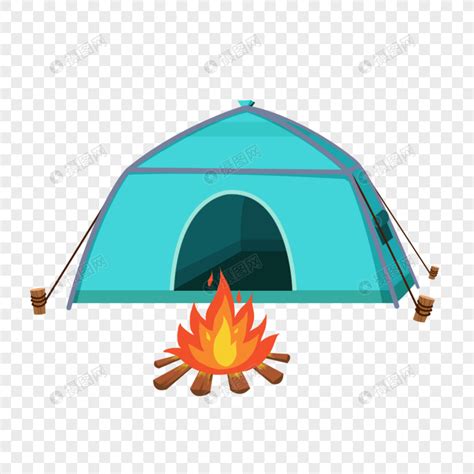 Summer Camping Tent Cartoon Element PNG Transparent And Clipart Image ...