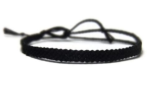 Solid Black Friendship Bracelet Made to Order by TheGiantKnot