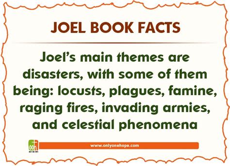 Facts About The Book Of Joel | Only One Hope