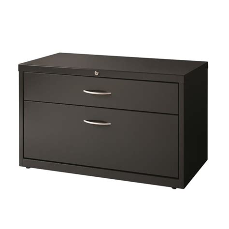 2 Drawer Lateral Credenza File Cabinet in Charcoal - 20505