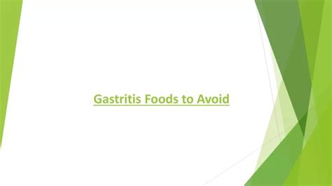 PPT - Gastritis Foods to Avoid PowerPoint Presentation, free download ...