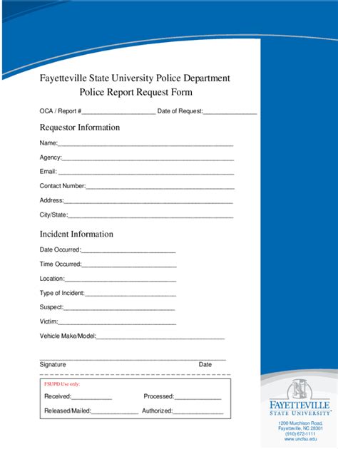 Fillable Online www.uncfsu.eduassetsDocumentsPolice Report Request Form - uncfsu.edu Fax Email ...