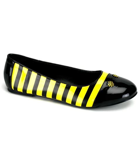 Adult Bumble Bee Flats - Women Costume Halloween Shoes