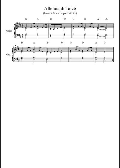 Taizé sheet music free download in PDF or MIDI on Musescore.com