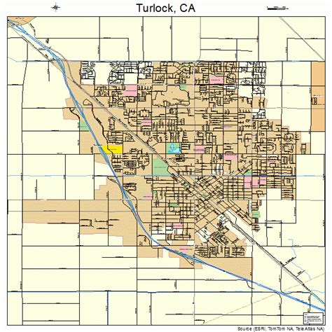 Turlock California Street Map 0680812