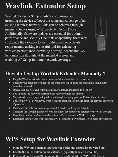 Wavlink Extender Setup | PDF | Wi Fi | Computer Network