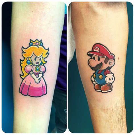 Mario and Princess Peach Tattoos | Best Tattoo Ideas Gallery