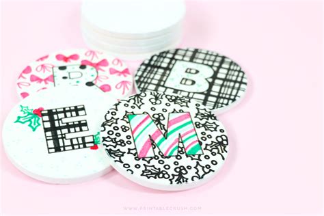 Custom Coasters - Cricut Holiday Gift Idea - Printable Crush