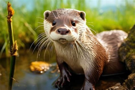 Premium AI Image | Otter in the water