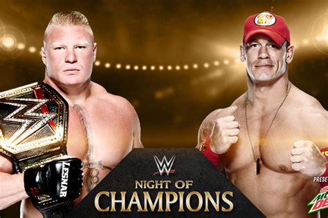 Brock Lesnar vs. John Cena rematch set for WWE Night of Champions 2014 ...