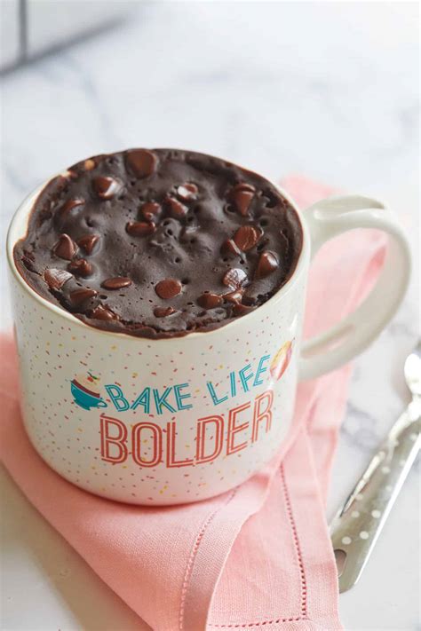 1 Minute Brownie in a Mug Recipe (with Video) | Bigger Bolder Baking