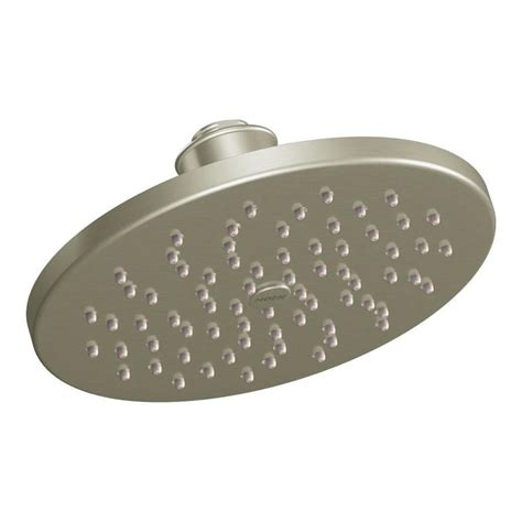 Moen Immersion Brushed Nickel 1-Spray Rain Shower Head 1.75-GPM (6.6-LPM) in the Shower Heads ...