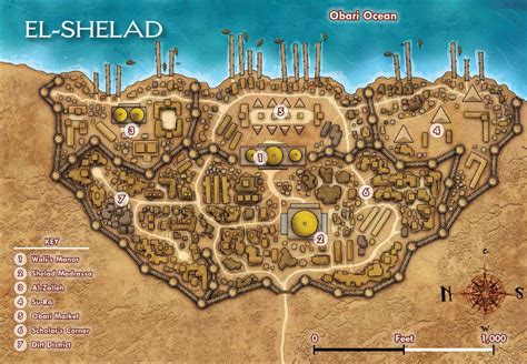 Osirion - El-Shelad Fantasy City Map, Fantasy World Map, Fantasy Games ...