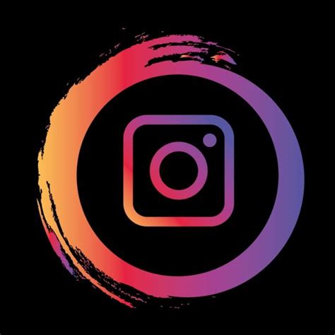Instagram Logo Icon - Rainbow Circle