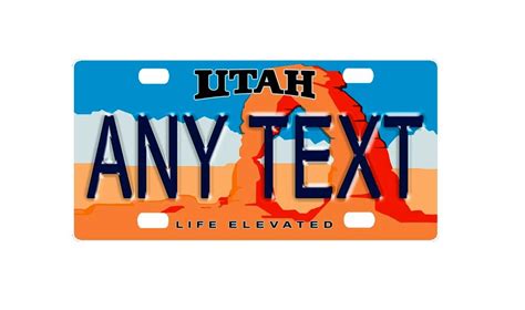 Personalized State License Plate Utah Novelty Plate-printed - Etsy