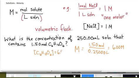 Molarity and Dilution Calculations - YouTube