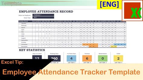 [ENG] Employee Attendance Tracker Template - Free Excel Template by ...