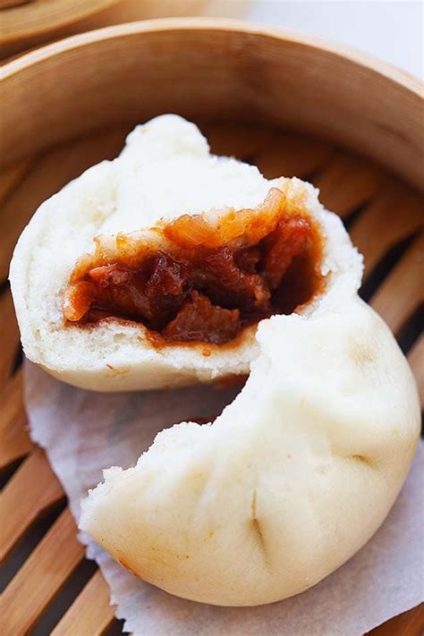 Char Siu Bao - Steamed Pork Buns - Rasa Malaysia