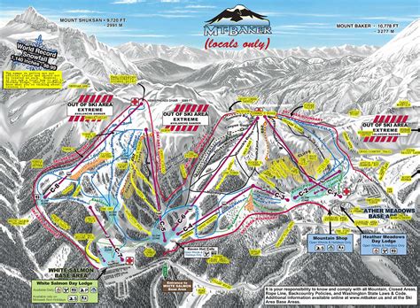 Mount Baker Ski Map - Black Sea Map