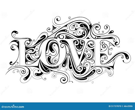 Love Lettering Stock Vector - Image: 51737870