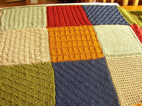 Knitted squares blanket | A skien and pattern sent every mon… | Flickr