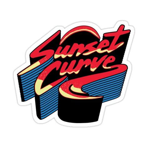 Sunset Curve Band Logo Sticker